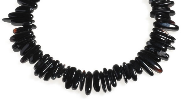 CCH03 16 inches black agate chips gemstone beads wholesale