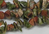 CCH203 34 inches 3*5mm unakite chips gemstone beads wholesale