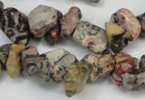 CCH226 34 inches 5*8mm red leopard skin jasper chips beads wholesale