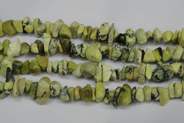 CCH281 34 inches 8*12mm yellow howlite turquoise chips beads wholesale