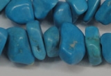 CCH282 34 inches 8*12mm dyed turquoise chips beads wholesale