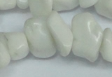 CCH284 34 inches 8*12mm white stone chips beads wholesale