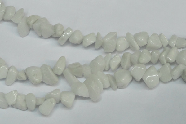 CCH285 34 inches 8*12mm milky jade chips gemstone beads wholesale