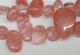 CCH334 15.5 inches 10*15mm cherry quartz chips beads wholesale