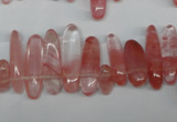 CCH341 15.5 inches 5*20mm cherry quartz chips beads wholesale