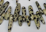 CCH344 15.5 inches 5*20mm dalmatian jasper chips beads wholesale