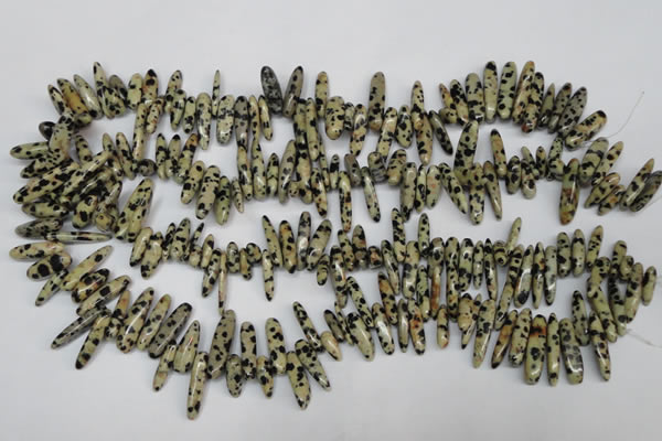 CCH344 15.5 inches 5*20mm dalmatian jasper chips beads wholesale