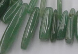 CCH405 15.5 inches 6*22mm - 7*35mm green aventurine chips beads