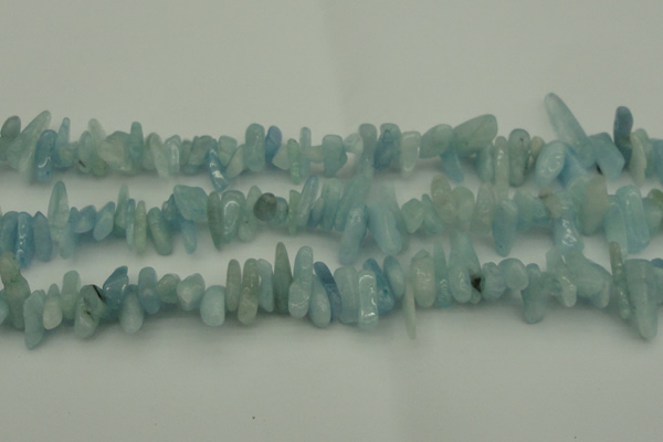 CCH603 15.5 inches 3*12mm - 4*16mm aquamarine chips gemstone beads