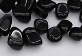 CCH640 15.5 inches 6*8mm - 10*14mm black agate chips beads