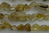 CCH673 15.5 inches 4*6mm - 5*8mm golden rutilated quartz chips beads