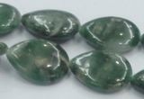 CCJ07 15.5 inches 18*25mm flat teardrop natural African jade beads