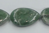 CCJ08 15.5 inches 22*30mm flat teardrop natural African jade beads