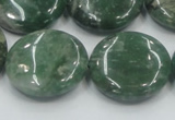 CCJ09 15.5 inches 25mm flat round natural African jade beads wholesale