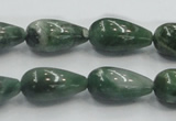 CCJ10 15.5 inches 10*20mm teardrop natural African jade beads wholesale