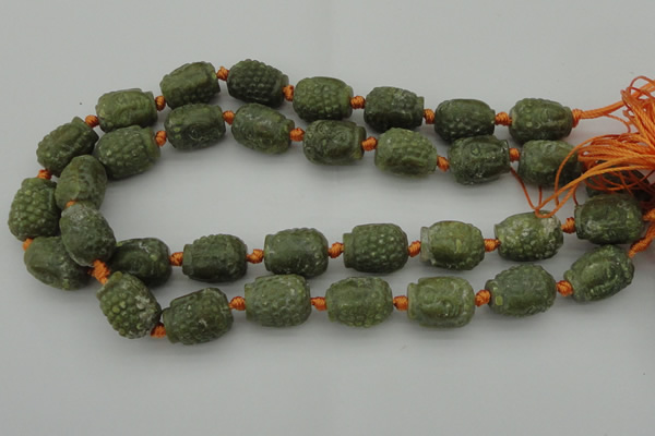 CCJ231 15.5 inches 13*18mm carved buddha China jade beads