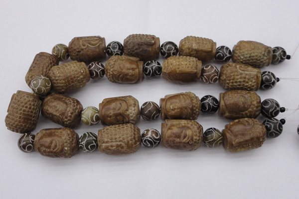 CCJ236 15.5 inches 22*28mm carved buddha China jade beads