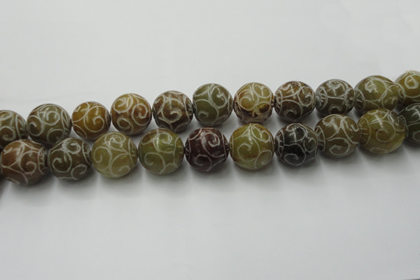 CCJ307 15.5 inches 18mm round China jade beads wholesale