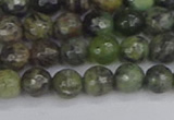 CCJ421 15.5 inches 6mm faceted round dendritic green jade beads