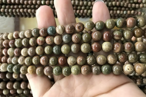 CCJ471 15.5 inches 6mm round rainbow jasper beads wholesale