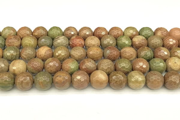 CCJ483 15 inches 10mm faceted round rainbow jasper beads