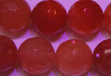 CCL55 15 inches 12mm faceted round carnelian gemstone beads