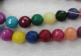 CCN1001 15.5 inches 4mm faceted round multi colored candy jade beads