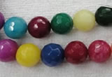 CCN1004 15.5 inches 10mm faceted round multi colored candy jade beads