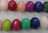 CCN1012 15.5 inches 10*14mm faceted rondelle multi colored candy jade beads