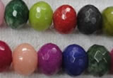 CCN1015 15.5 inches 13*18mm faceted rondelle multi colored candy jade beads