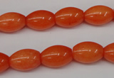 CCN110 15.5 inches 10*14mm rice candy jade beads wholesale