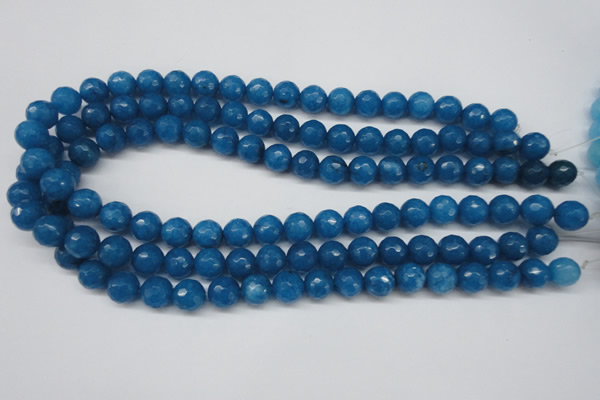 CCN1203 15.5 inches 10mm faceted round candy jade beads wholesale