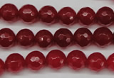 CCN1244 15.5 inches 10mm faceted round candy jade beads wholesale