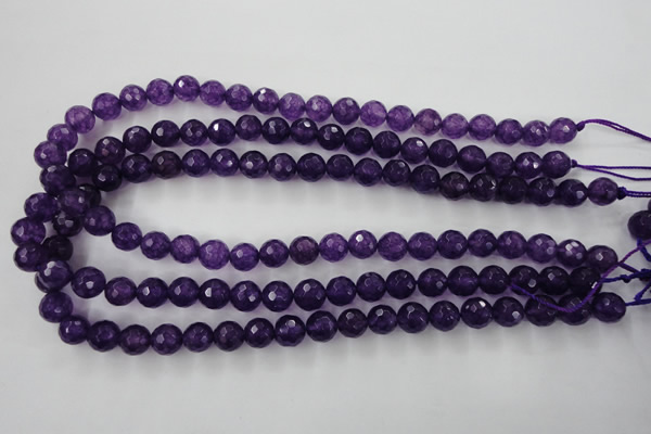 CCN1254 15.5 inches 10mm faceted round candy jade beads wholesale