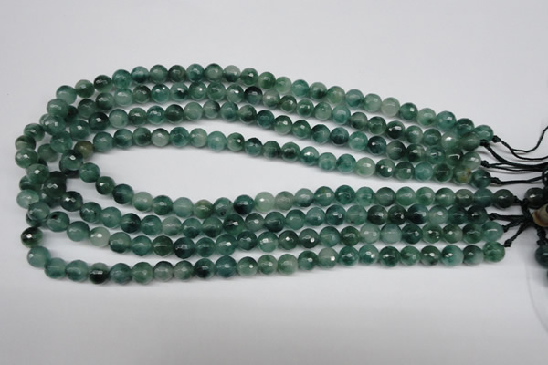 CCN1283 15.5 inches 8mm faceted round rainbow candy jade beads