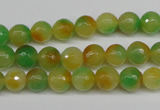 CCN1293 15.5 inches 8mm faceted round rainbow candy jade beads