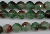 CCN1304 15.5 inches 10mm faceted round rainbow candy jade beads