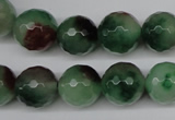 CCN1306 15.5 inches 14mm faceted round rainbow candy jade beads