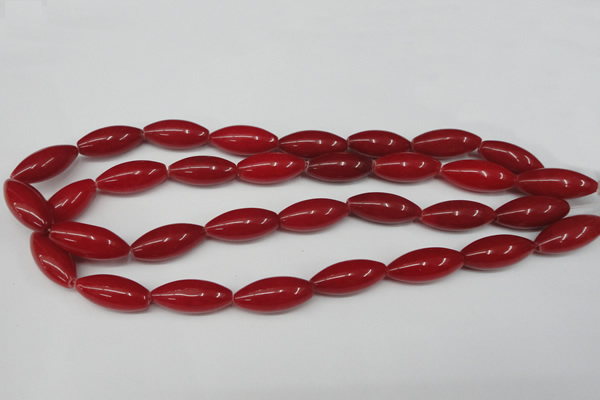 CCN131 15.5 inches 10*25mm rice candy jade beads wholesale