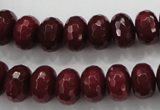 CCN1355 15.5 inches 8*12mm faceted rondelle candy jade beads