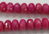 CCN1365 15.5 inches 8*12mm faceted rondelle candy jade beads