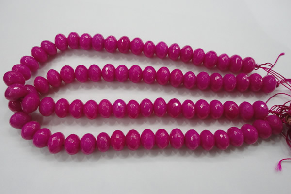 CCN1366 15.5 inches 10*14mm faceted rondelle candy jade beads