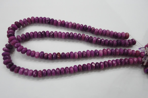 CCN1374 15.5 inches 6*10mm faceted rondelle candy jade beads