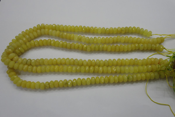 CCN1393 15.5 inches 5*8mm faceted rondelle candy jade beads