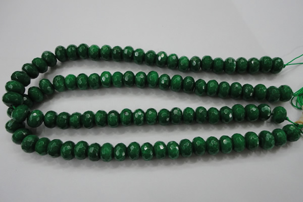 CCN1415 15.5 inches 8*12mm faceted rondelle candy jade beads