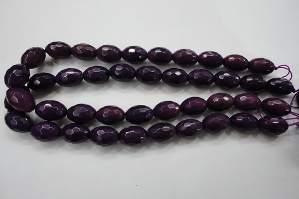 CCN1455 15.5 inches 13*18mm faceted rice candy jade beads wholesale