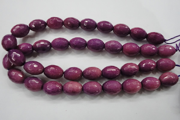 CCN1456 15.5 inches 15*20mm faceted rice candy jade beads wholesale