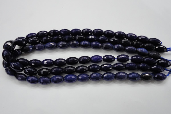 CCN1473 15.5 inches 10*14mm faceted rice candy jade beads wholesale