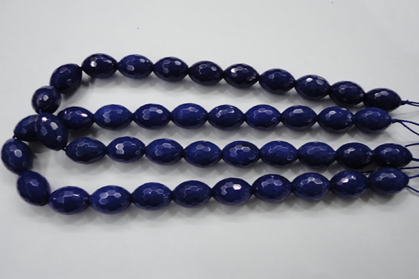 CCN1475 15.5 inches 13*18mm faceted rice candy jade beads wholesale