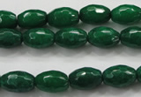 CCN1482 15.5 inches 8*12mm faceted rice candy jade beads wholesale